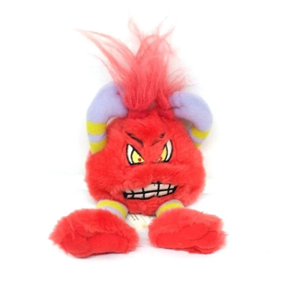 Vintage 1998 Silly Slammers Bean Bag Plush Fitz Red Furry Monster No Sound
